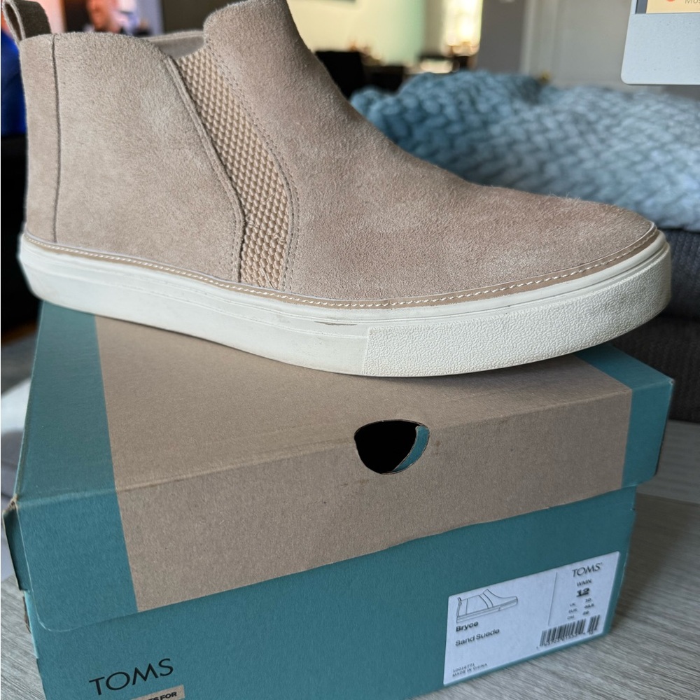 TOMS Bryce Sand Suede Slip-On Booties